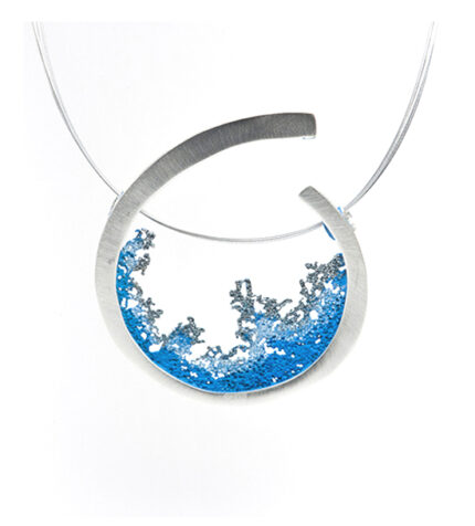 Colgante plata color grande