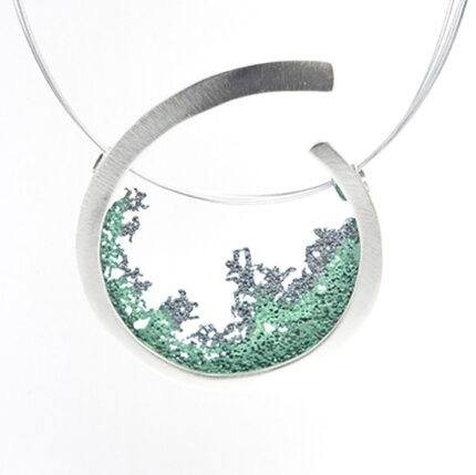 Colgante plata color grande
