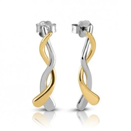 Pendientes plata y baño oro