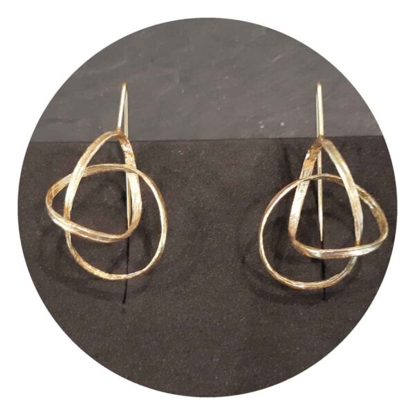 Pendientes plata baño oro