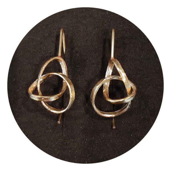 pendientes plata baño oro