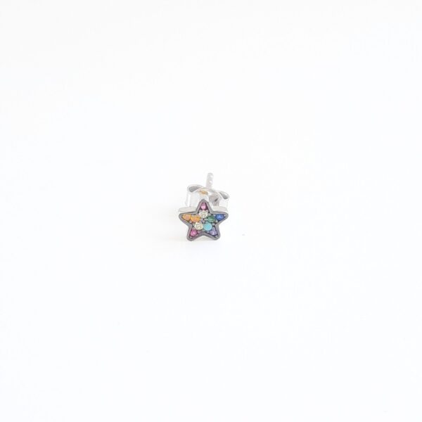 Pendientes plata multicolor-pendiente suelto