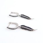262020111909 pendientes plata plumas circonitas negros luar joyas joyera denia