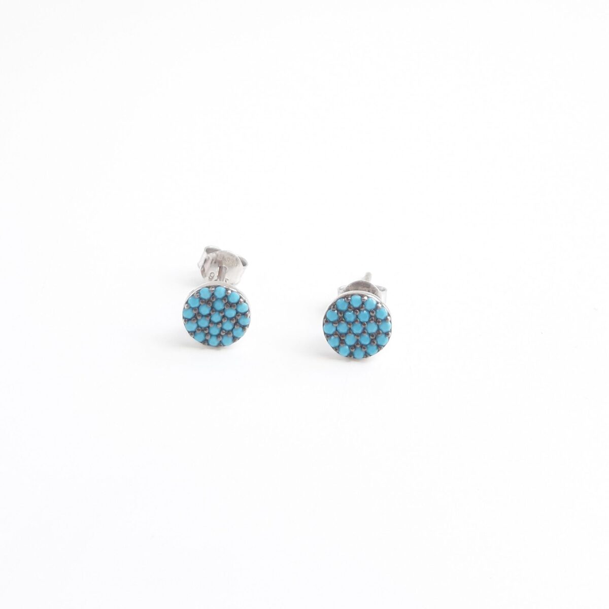 2652020011154 pendientes plata turquesa presin circular dormilones luar joyeria denia