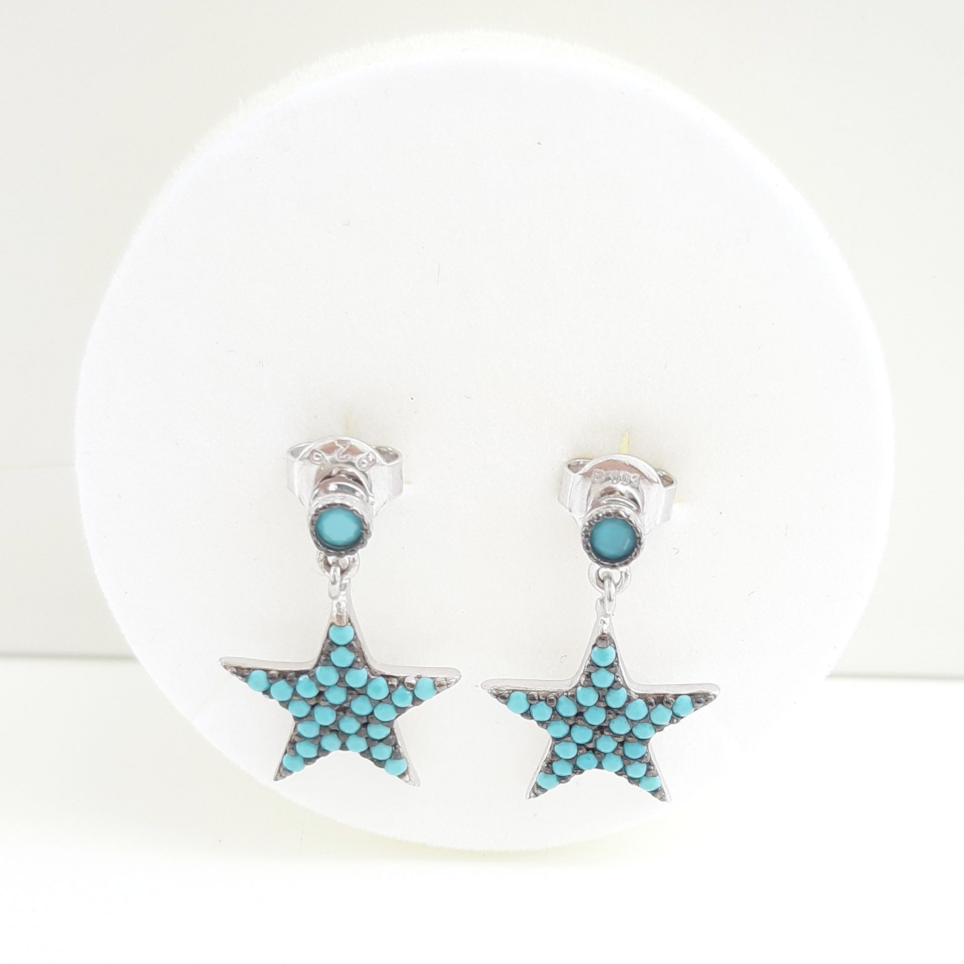 2752020111704 pendientes plata turquesa presin estrella colgar luar joyeria denia