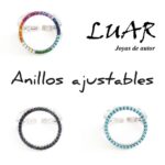 2762020054104 anillos plata ajustables truquesas circonitas negros multicolor luar joyeria denia