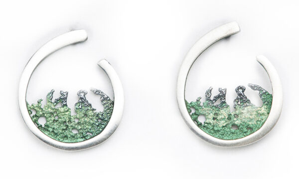 Pendientes plata color