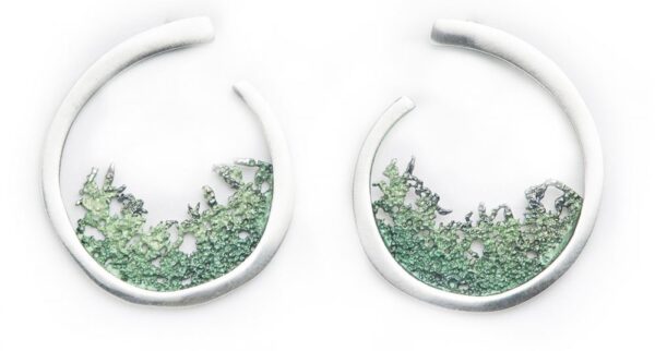 Pendientes plata color grandes
