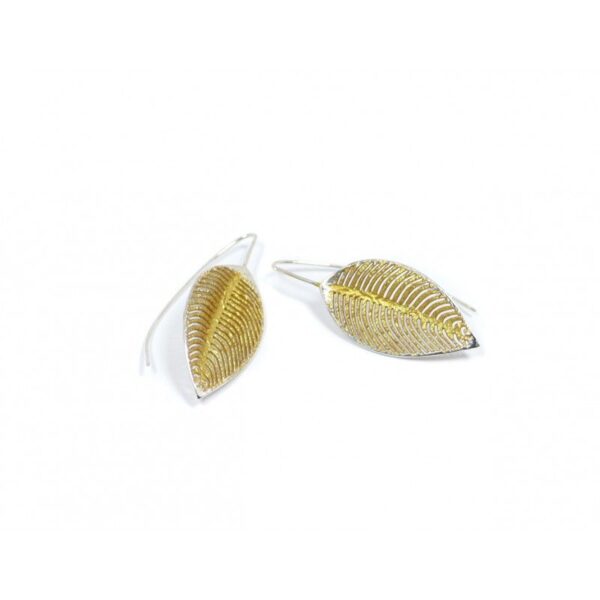 Pendientes plata dorado gancho