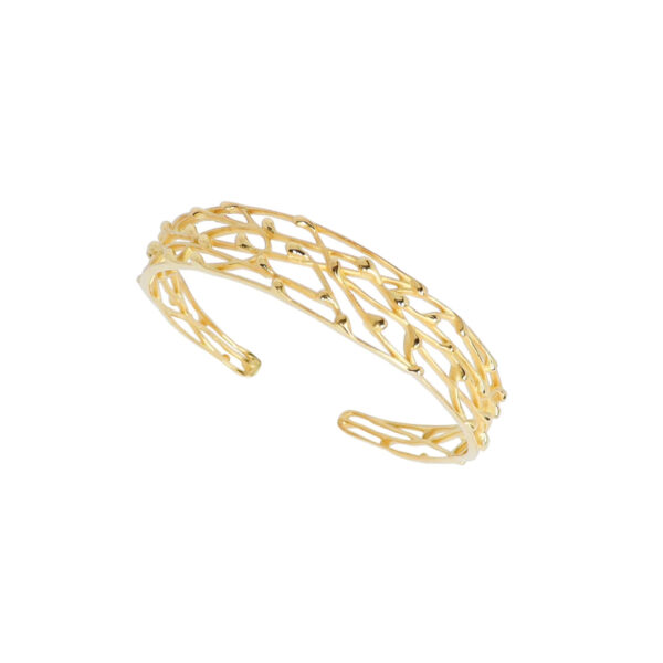 Brazalete plata baño oro luardenia