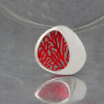 Colgante plata rojo luardenia