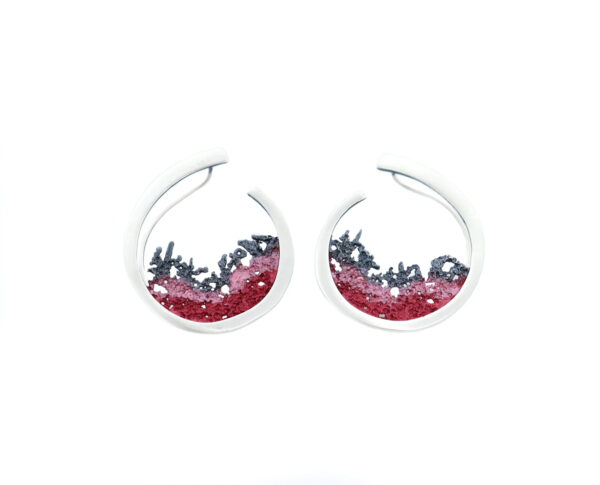 Pendientes plata color grandes